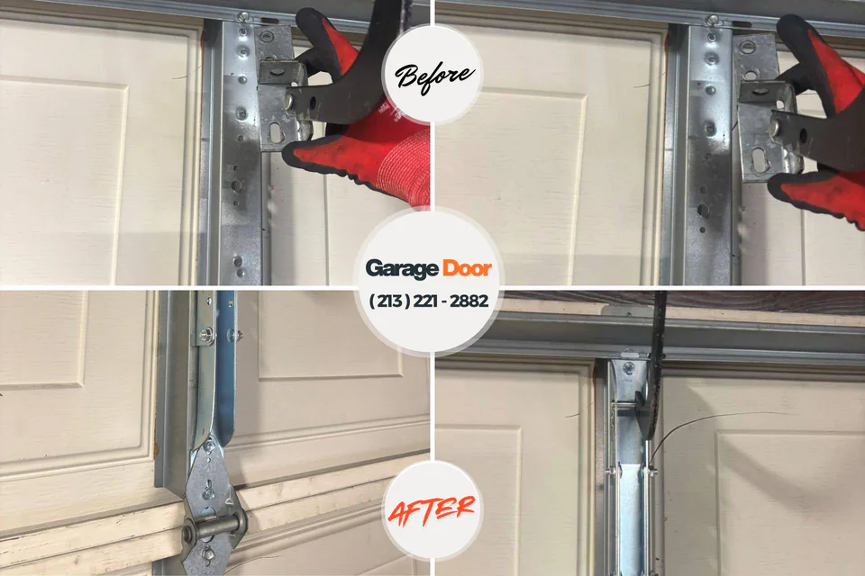 Before and after: garage door installation Louisville, TN
